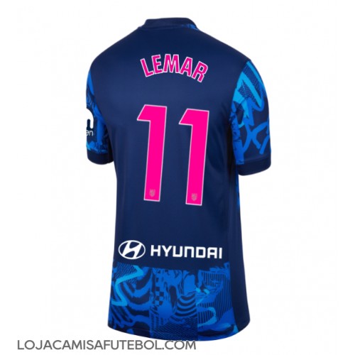 Camisa de Futebol Atletico Madrid Thomas Lemar #11 Equipamento Alternativo Mulheres 2024-25 Manga Curta